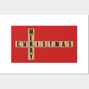 Merry Christmas scrabble Posters and Art